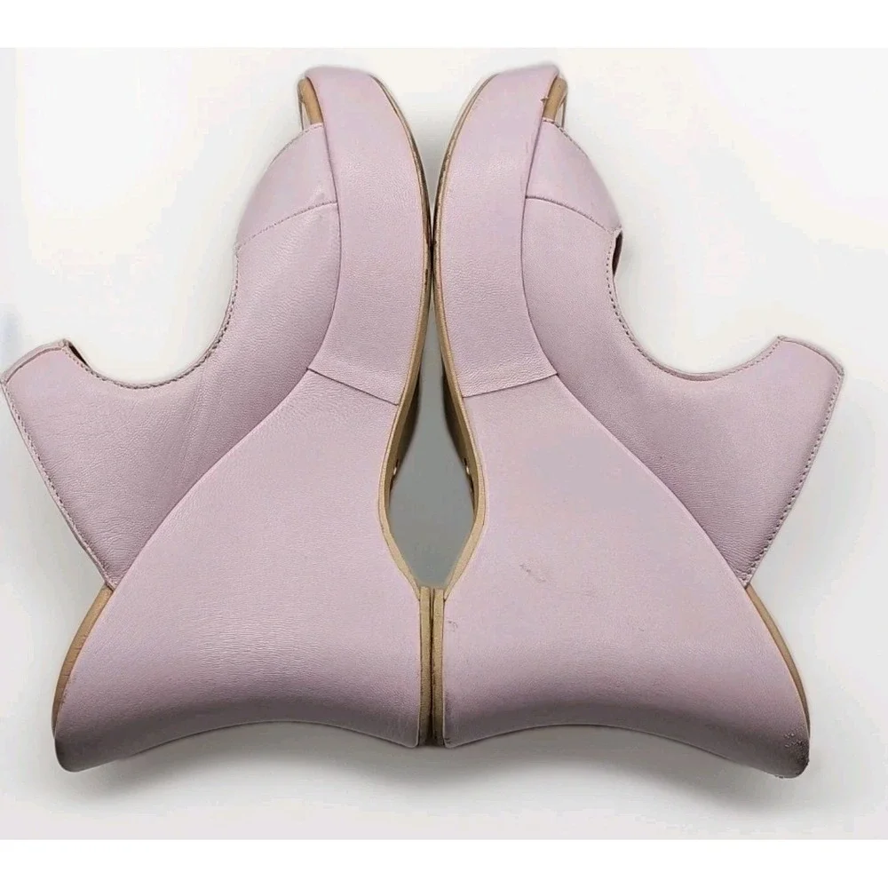 Zara Soft Pink Leather Platform Sandals Sz 7‎ Lilac Oriental Soft Girl #167